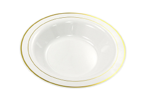deep plate with gold rim