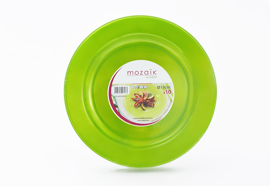 green anis round plate